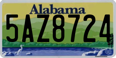 AL license plate 5AZ8724