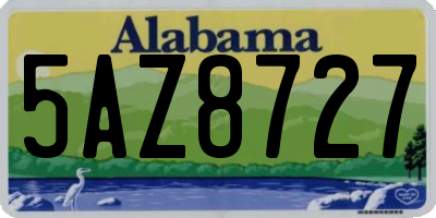 AL license plate 5AZ8727