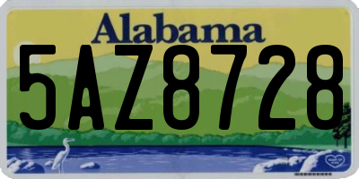 AL license plate 5AZ8728