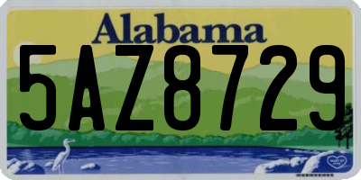 AL license plate 5AZ8729