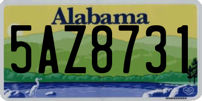 AL license plate 5AZ8731