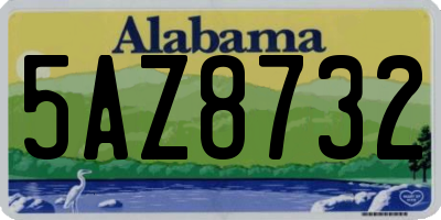 AL license plate 5AZ8732