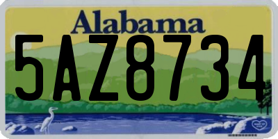 AL license plate 5AZ8734