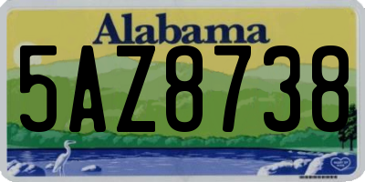 AL license plate 5AZ8738