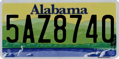 AL license plate 5AZ8740