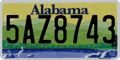 AL license plate 5AZ8743