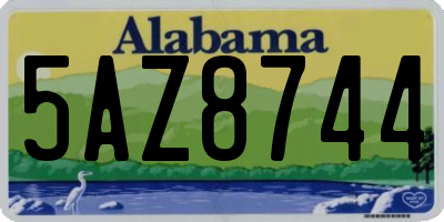 AL license plate 5AZ8744