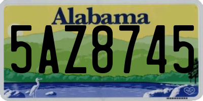 AL license plate 5AZ8745