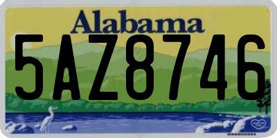AL license plate 5AZ8746