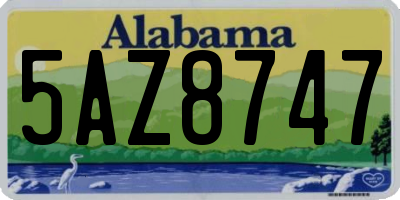 AL license plate 5AZ8747