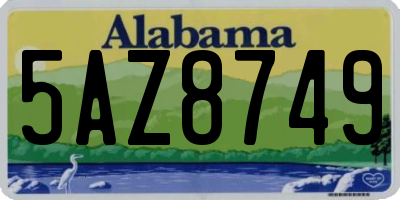 AL license plate 5AZ8749