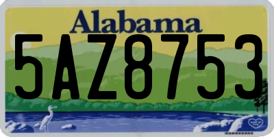 AL license plate 5AZ8753