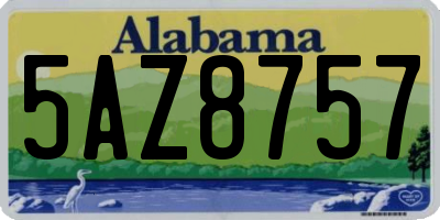 AL license plate 5AZ8757
