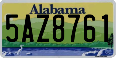 AL license plate 5AZ8761
