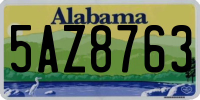 AL license plate 5AZ8763