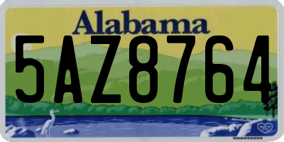 AL license plate 5AZ8764