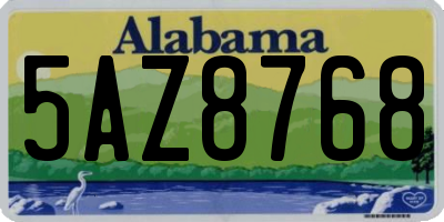 AL license plate 5AZ8768