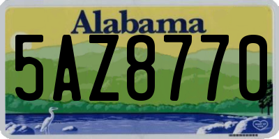 AL license plate 5AZ8770