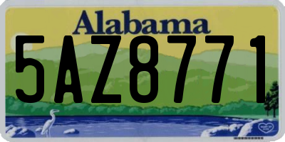 AL license plate 5AZ8771