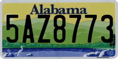 AL license plate 5AZ8773