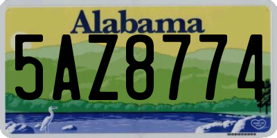 AL license plate 5AZ8774