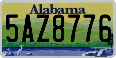 AL license plate 5AZ8776