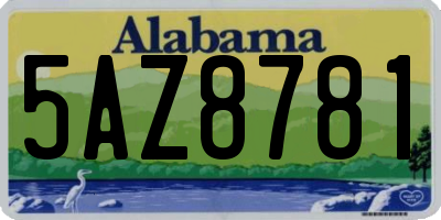 AL license plate 5AZ8781