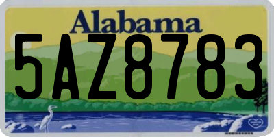 AL license plate 5AZ8783