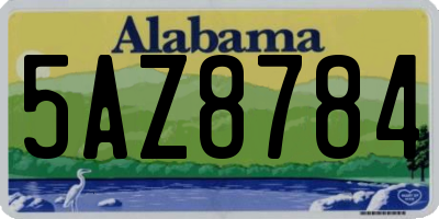AL license plate 5AZ8784