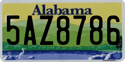 AL license plate 5AZ8786
