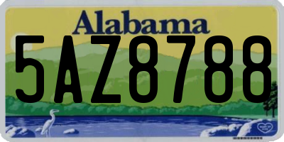 AL license plate 5AZ8788