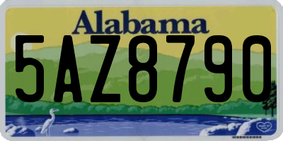 AL license plate 5AZ8790