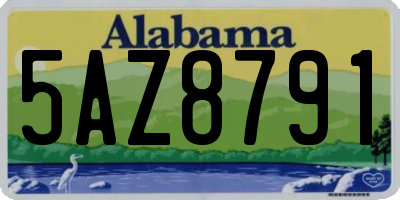 AL license plate 5AZ8791