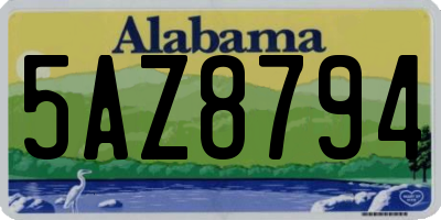 AL license plate 5AZ8794