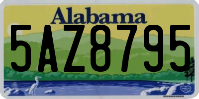 AL license plate 5AZ8795