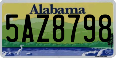 AL license plate 5AZ8798