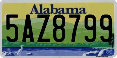 AL license plate 5AZ8799
