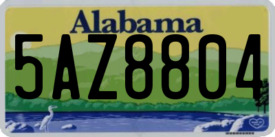 AL license plate 5AZ8804