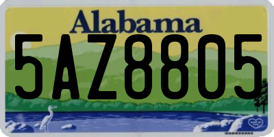 AL license plate 5AZ8805