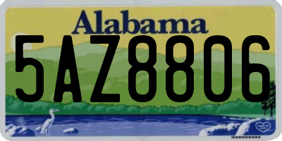 AL license plate 5AZ8806