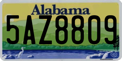 AL license plate 5AZ8809
