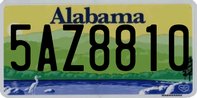 AL license plate 5AZ8810
