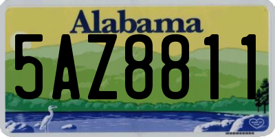 AL license plate 5AZ8811