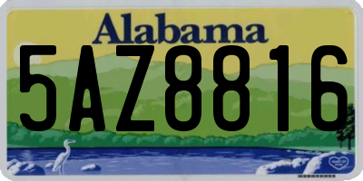 AL license plate 5AZ8816