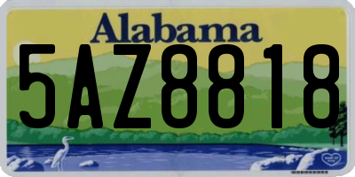 AL license plate 5AZ8818