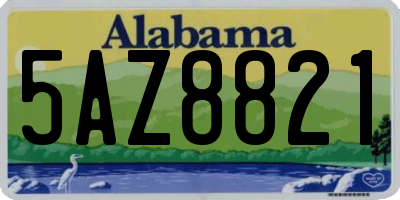 AL license plate 5AZ8821