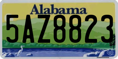 AL license plate 5AZ8823