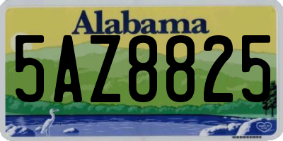 AL license plate 5AZ8825