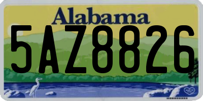 AL license plate 5AZ8826