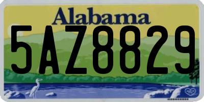 AL license plate 5AZ8829
